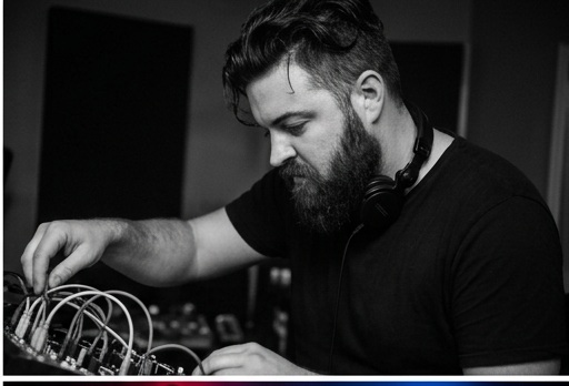 Kalus working in the studio, black and white